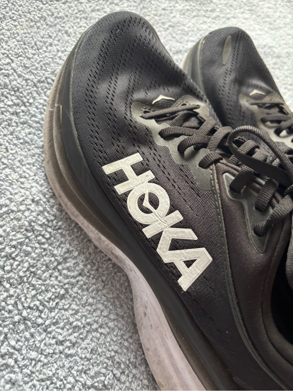 Hoka Women’s Bondi 8 Black Running Shoes - Picture 9 of 15
